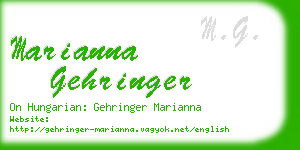marianna gehringer business card